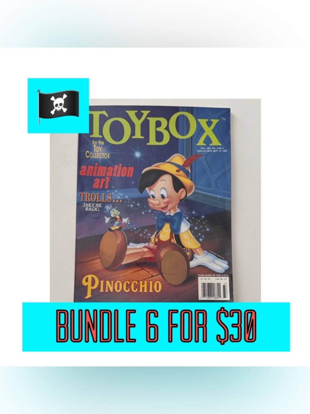 🏴‍☠️6 for $30🏴‍☠️Fall 1993 Vol.2 No.2 TOYBOX for the Toy Collector Magazine
